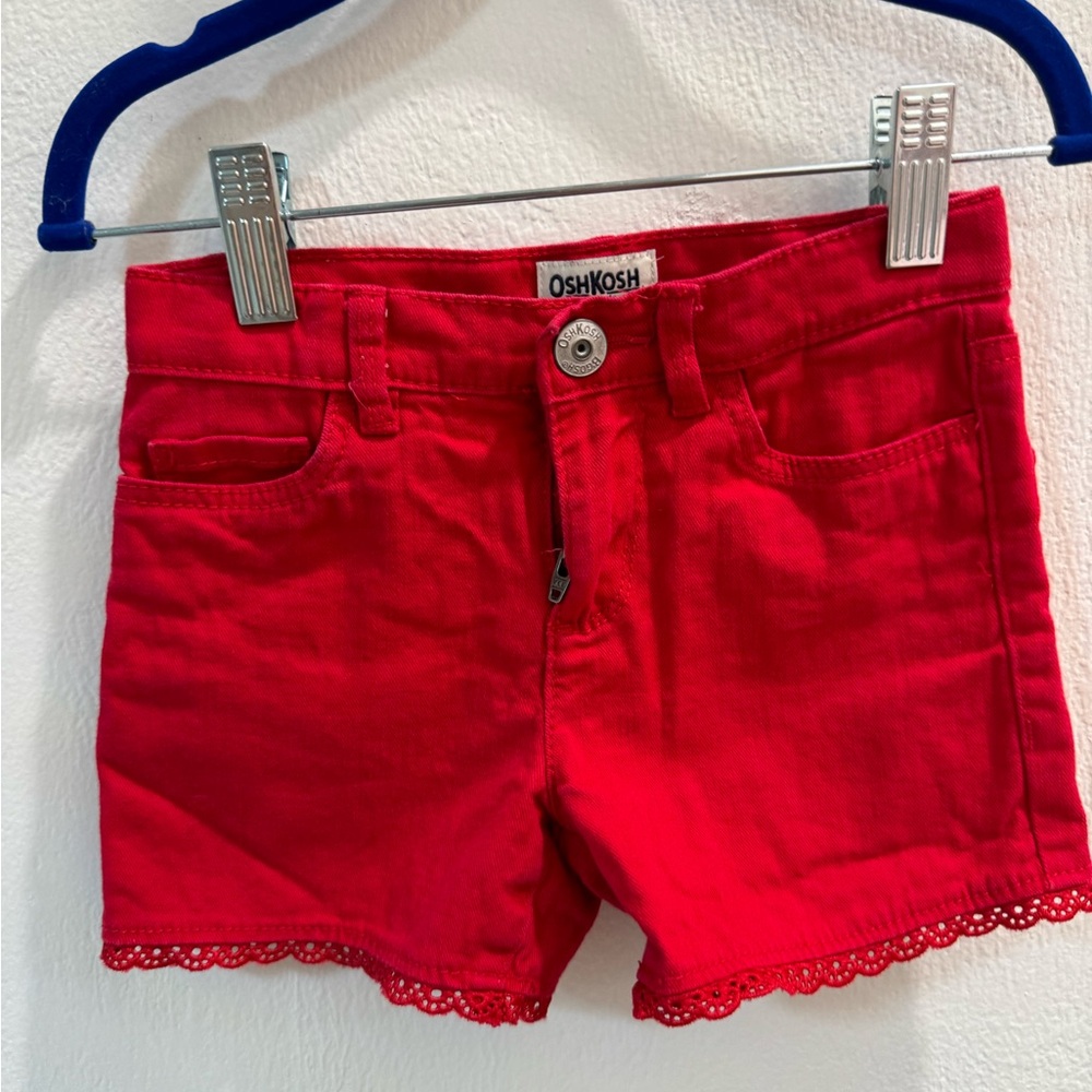 Oshkosh Jean shorts with lace embellishment.